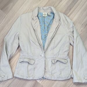 Tailor B. Moss Tan Cotton Blazer Structured Tailored